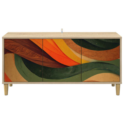 TV-skåp BONN 102 x 33 x 50 cm Sonoma-ek Konstruerat trä
