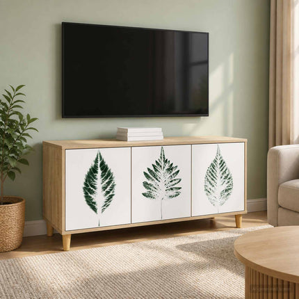 TV-skåp HANAU 102 x 33 x 50 cm Sonoma-ek Konstruerat trä