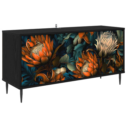TV-skåp LOCHEM 102 x 33 x 51 cm Svart ek Konstruerat trä