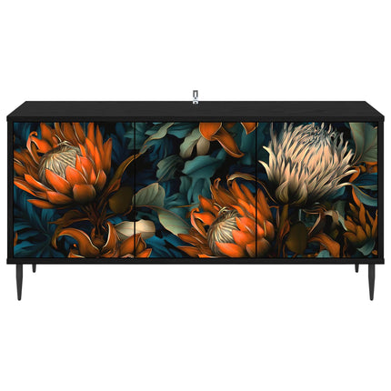 TV-skåp LOCHEM 102 x 33 x 51 cm Svart ek Konstruerat trä