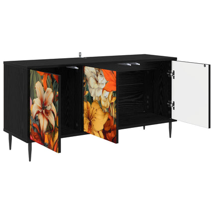 TV-skåp GENNEP 102 x 33 x 51 cm Svart ek Konstruerat trä