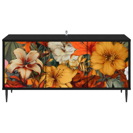 TV-skåp GENNEP 102 x 33 x 51 cm Svart ek Konstruerat trä