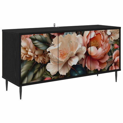 TV-skåp BORNE 102 x 33 x 51 cm Svart ek Konstruerat trä