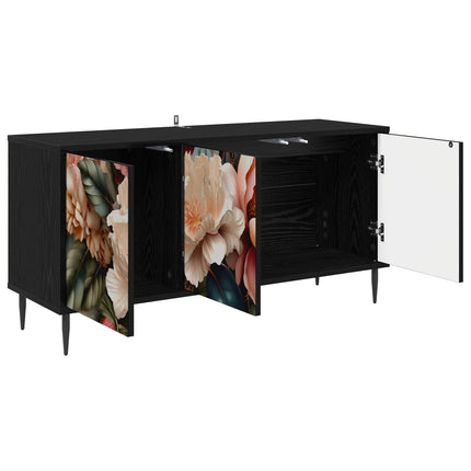 TV-skåp BORNE 102 x 33 x 51 cm Svart ek Konstruerat trä