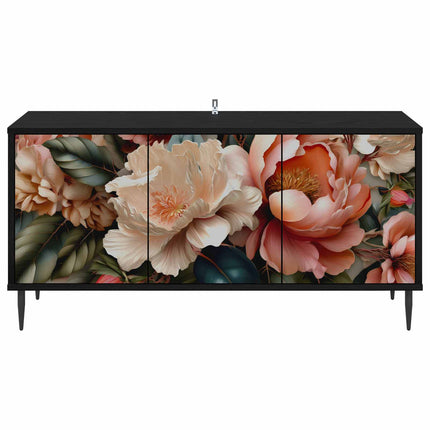 TV-skåp BORNE 102 x 33 x 51 cm Svart ek Konstruerat trä