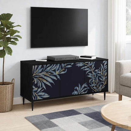 TV-skåp DOKKUM 102 x 33 x 51 cm Svart ek Konstruerat trä