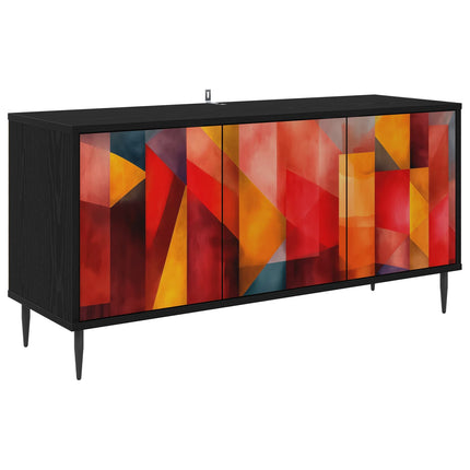 TV-skåp HEESCH 102 x 33 x 51 cm Svart ek Konstruerat trä