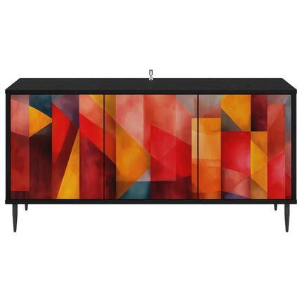 TV-skåp HEESCH 102 x 33 x 51 cm Svart ek Konstruerat trä