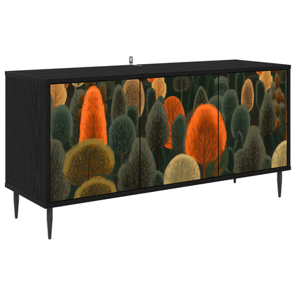 TV-skåp ZAANDAM 102 x 33 x 51 cm Svart ek Konstruerat trä