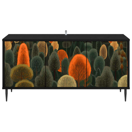TV-skåp ZAANDAM 102 x 33 x 51 cm Svart ek Konstruerat trä