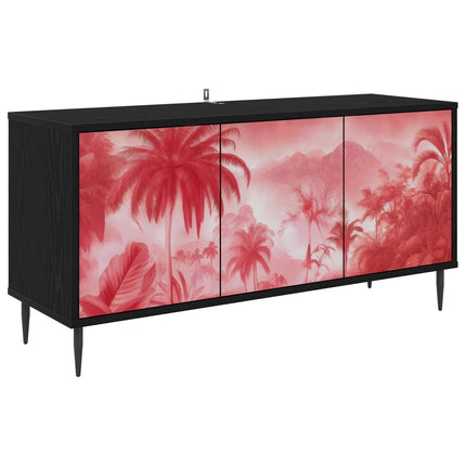 TV-skåp AACHEN 102 x 33 x 51 cm Svart ek Konstruerat trä