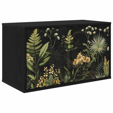 Väggmonterad TV-skåp RHENEN 69 x 33 x 40 cm Svart ek