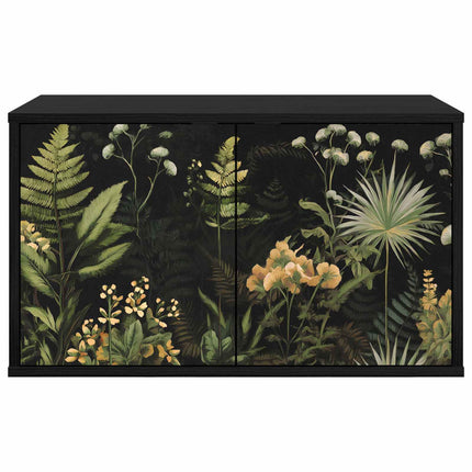 Väggmonterad TV-skåp RHENEN 69 x 33 x 40 cm Svart ek