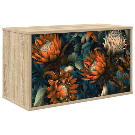 Väggmonterad TV-skåp LOCHEM 69 x 33 x 40 cm Sonoma-ek