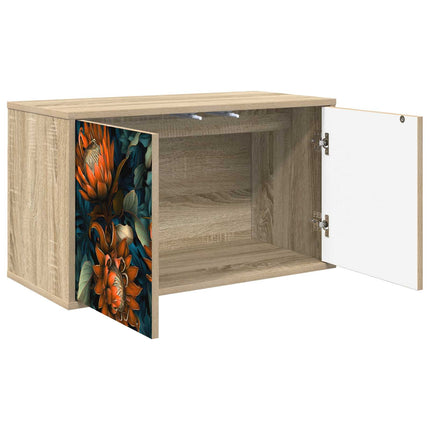 Väggmonterad TV-skåp LOCHEM 69 x 33 x 40 cm Sonoma-ek