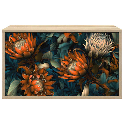 Väggmonterad TV-skåp LOCHEM 69 x 33 x 40 cm Sonoma-ek