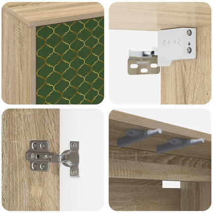 Väggmonterad TV-skåp GELEEN 69 x 33 x 40 cm Sonoma-ek