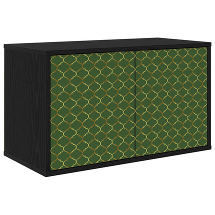 Väggmonterad TV-skåp GELEEN 69 x 33 x 40 cm Svart ek