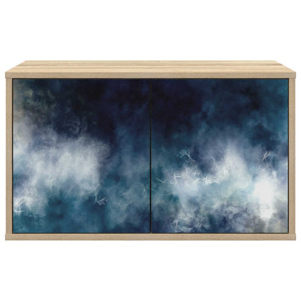 Väggmonterad TV-skåp RAALTE 69 x 33 x 40 cm Sonoma-ek