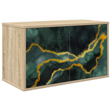 Väggmonterad TV-skåp WIJHE 69 x 33 x 40 cm Sonoma-ek