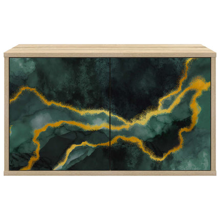 Väggmonterad TV-skåp WIJHE 69 x 33 x 40 cm Sonoma-ek