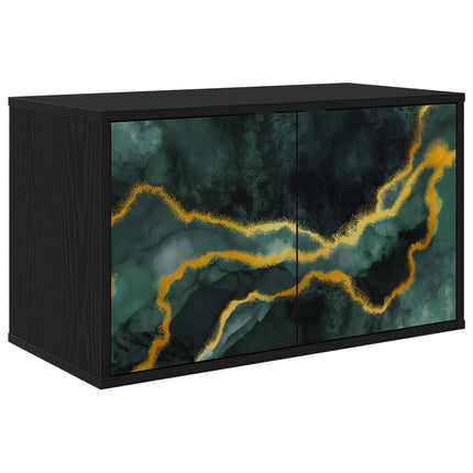 Väggmonterad TV-skåp WIJHE 69 x 33 x 40 cm Svart ek
