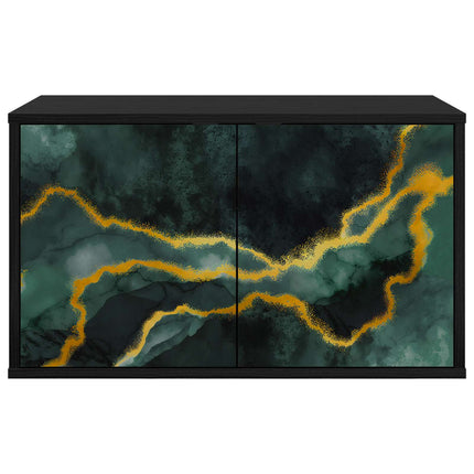 Väggmonterad TV-skåp WIJHE 69 x 33 x 40 cm Svart ek