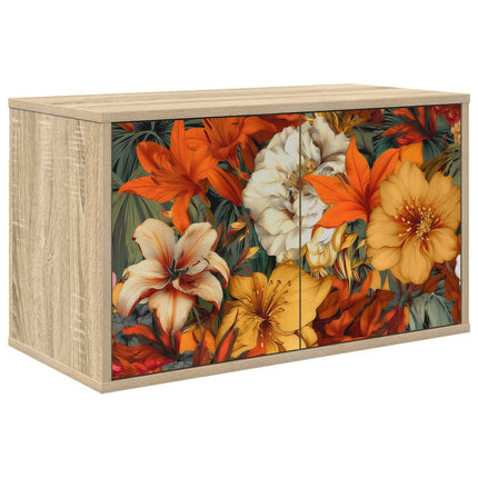 Väggmonterad TV-skåp GENNEP 69 x 33 x 40 cm Sonoma-ek