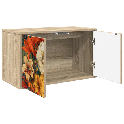 Väggmonterad TV-skåp GENNEP 69 x 33 x 40 cm Sonoma-ek
