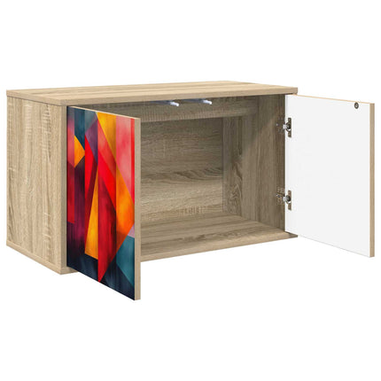 Väggmonterad TV-skåp HEESCH 69 x 33 x 40 cm Sonoma-ek