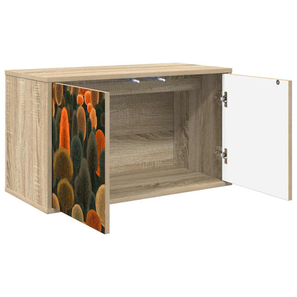 Väggmonterad TV-skåp ZAANDAM 69 x 33 x 40 cm Sonoma-ek
