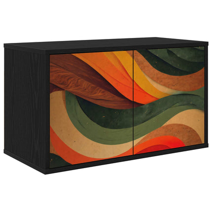 Väggmonterad TV-skåp BONN 69 x 33 x 40 cm Svart ek