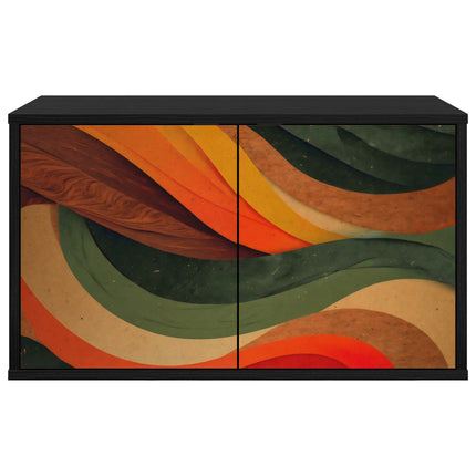 Väggmonterad TV-skåp BONN 69 x 33 x 40 cm Svart ek