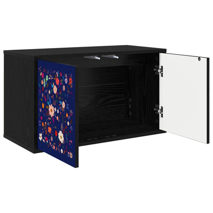 Väggmonterad TV-skåp MAINZ 69 x 33 x 40 cm Svart ek