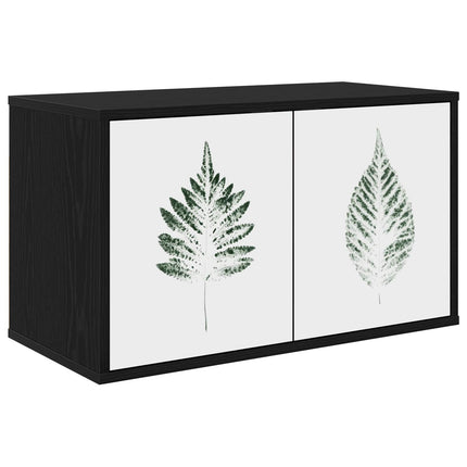 Väggmonterad TV-skåp HANAU 69 x 33 x 40 cm Svart ek