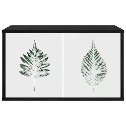 Väggmonterad TV-skåp HANAU 69 x 33 x 40 cm Svart ek