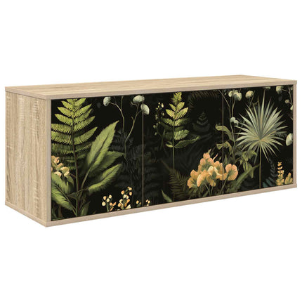 Väggmonterad TV-skåp RHENEN 102 x 33 x 40 cm Sonoma-ek
