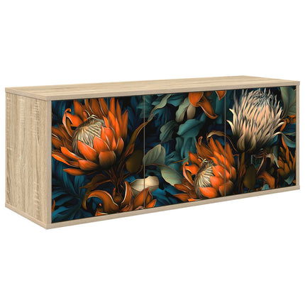 Väggmonterad TV-skåp LOCHEM 102 x 33 x 40 cm Sonoma-ek