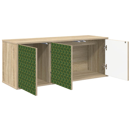 Väggmonterad TV-skåp GELEEN 102 x 33 x 40 cm Sonoma-ek