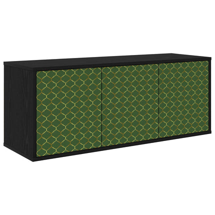 Väggmonterad TV-skåp GELEEN 102 x 33 x 40 cm Svart ek
