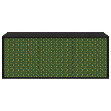 Väggmonterad TV-skåp GELEEN 102 x 33 x 40 cm Svart ek
