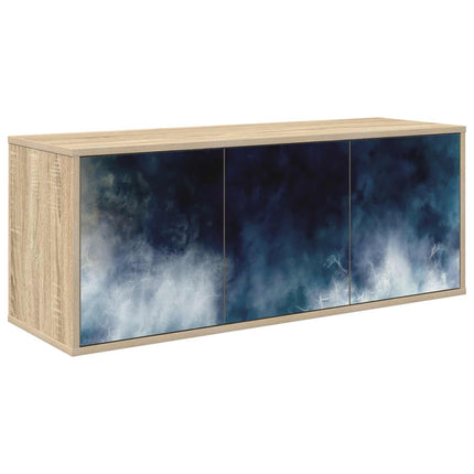 Väggmonterad TV-skåp RAALTE 102 x 33 x 40 cm Sonoma-ek