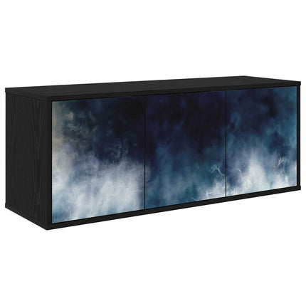 Väggmonterad TV-skåp RAALTE 102 x 33 x 40 cm Svart ek