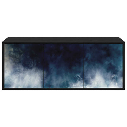 Väggmonterad TV-skåp RAALTE 102 x 33 x 40 cm Svart ek