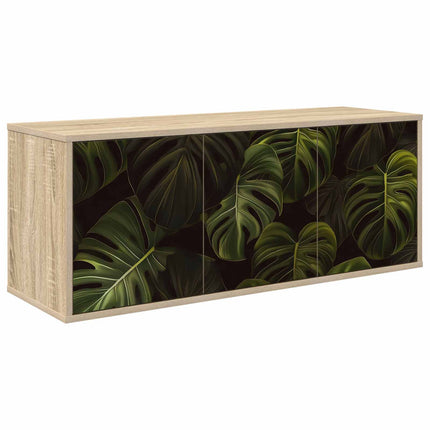 Väggmonterad TV-skåp ELBURG 102 x 33 x 40 cm Sonoma-ek