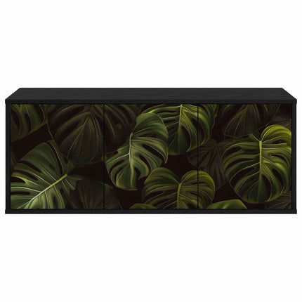 Väggmonterad TV-skåp ELBURG 102 x 33 x 40 cm Svart ek