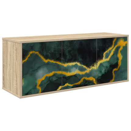 Väggmonterad TV-skåp WIJHE 102 x 33 x 40 cm Sonoma-ek