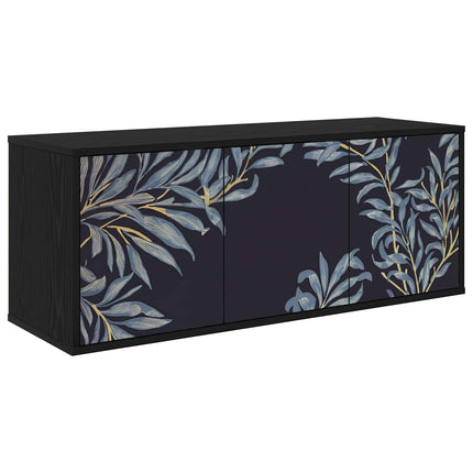 Väggmonterad TV-skåp DOKKUM 102 x 33 x 40 cm Svart ek