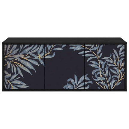 Väggmonterad TV-skåp DOKKUM 102 x 33 x 40 cm Svart ek
