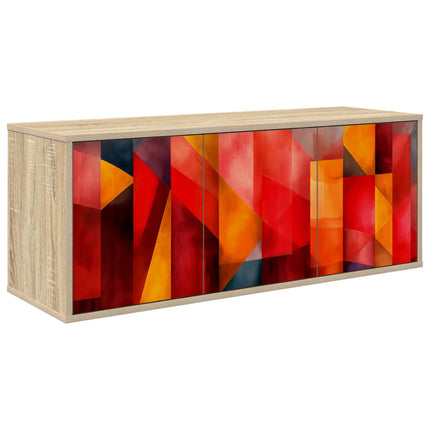 Väggmonterad TV-skåp HEESCH 102 x 33 x 40 cm Sonoma-ek